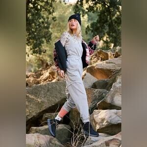 Free People Chaparral Convertible Hike Onesie - Blue Smoke Size M